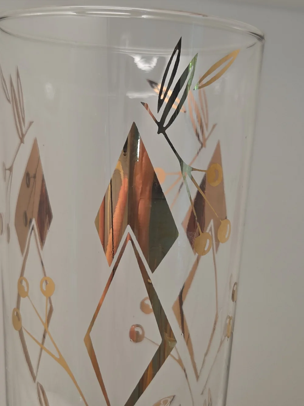 Pristine Vintage MCM Atomic Geometric Gold Highball Glasses - Set of 6  7